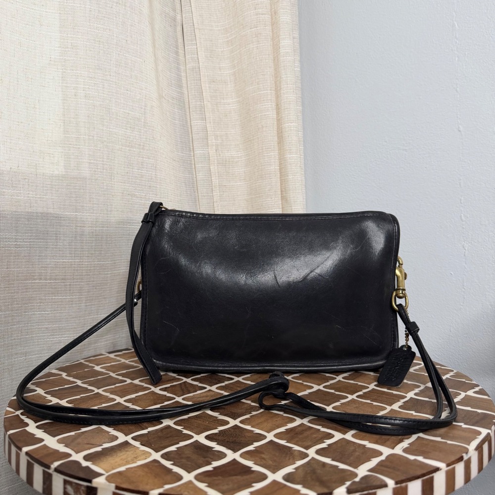 70s Vintage Coach Crossbody Purse Glove Tanned Leather Bag Bonnie Cashin NYC USA
